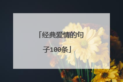 经典爱情的句子100条