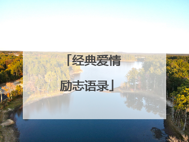 经典爱情励志语录