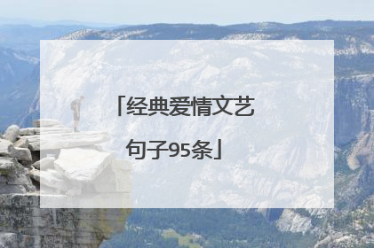 经典爱情文艺句子95条