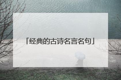 经典的古诗名言名句