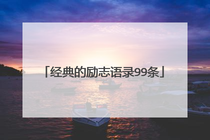 经典的励志语录99条