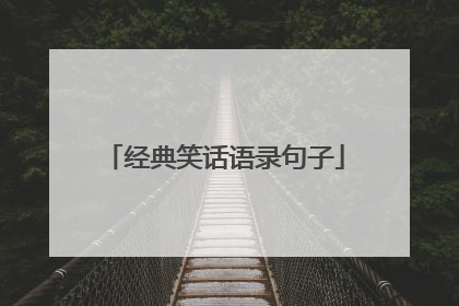 经典笑话语录句子