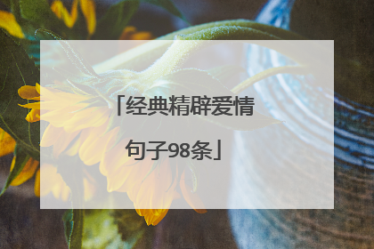 经典精辟爱情句子98条