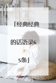 经典经典的话语录65条