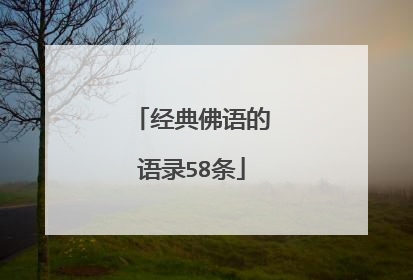 经典佛语的语录58条