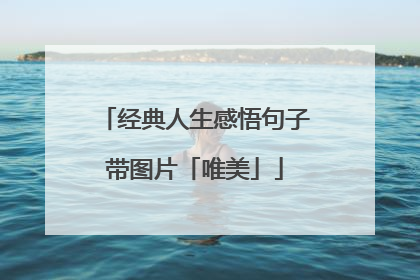 经典人生感悟句子带图片「唯美」