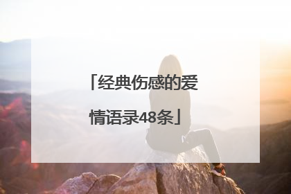 经典伤感的爱情语录48条