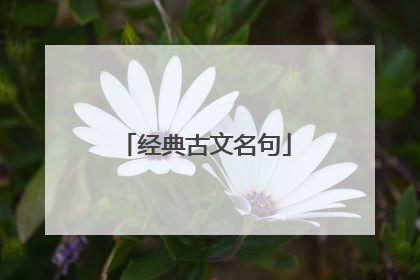 经典古文名句
