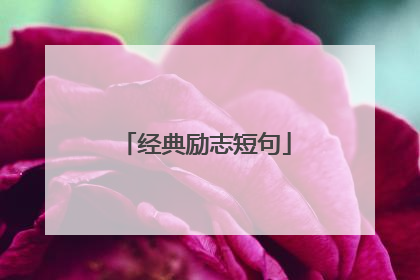 经典励志短句