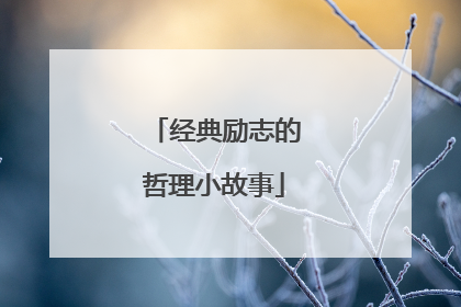 经典励志的哲理小故事