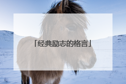 经典励志的格言