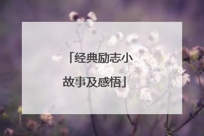 经典励志小故事及感悟
