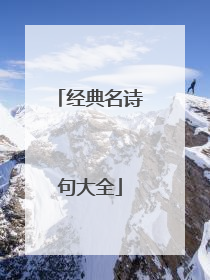 经典名诗句大全