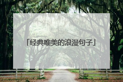 经典唯美的浪漫句子