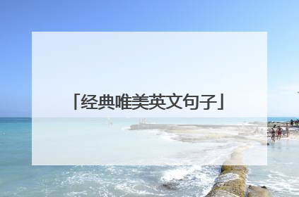 经典唯美英文句子