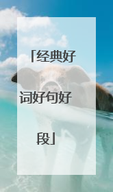 经典好词好句好段