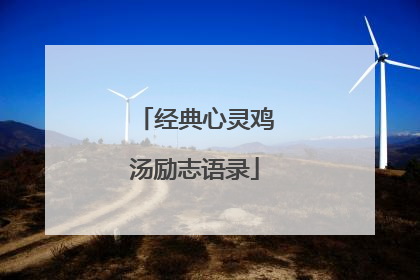 经典心灵鸡汤励志语录