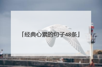 经典心累的句子48条