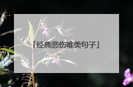 经典悲伤唯美句子