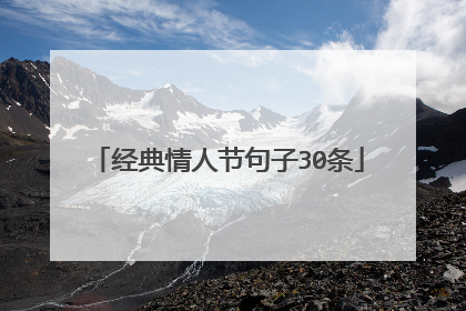 经典情人节句子30条