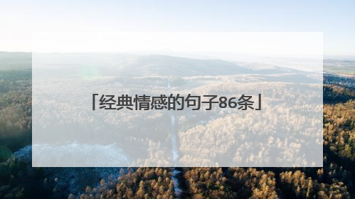 经典情感的句子86条