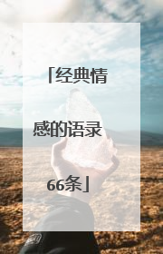 经典情感的语录66条