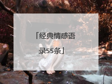 经典情感语录55条