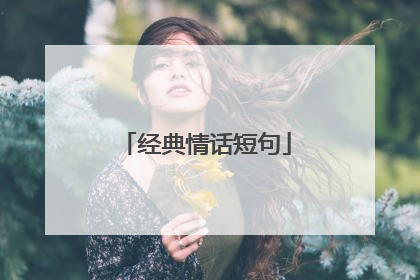 经典情话短句
