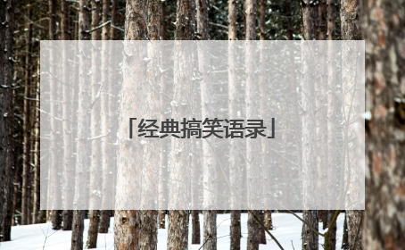 经典搞笑语录