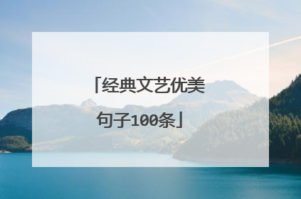 经典文艺优美句子100条