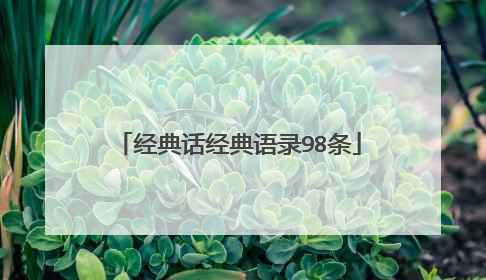 经典话经典语录98条