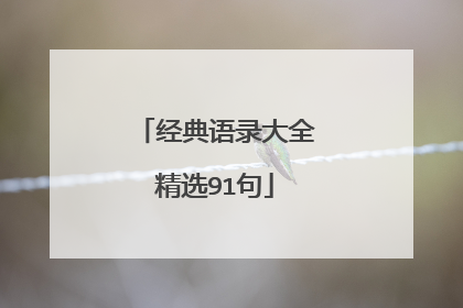 经典语录大全精选91句
