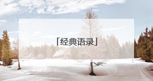 经典语录