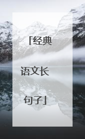 经典语文长句子