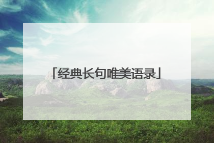 经典长句唯美语录