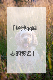 经典qq励志的签名