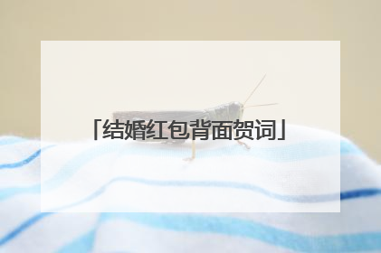结婚红包背面贺词