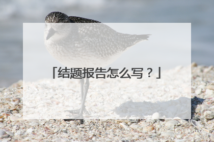 结题报告怎么写？