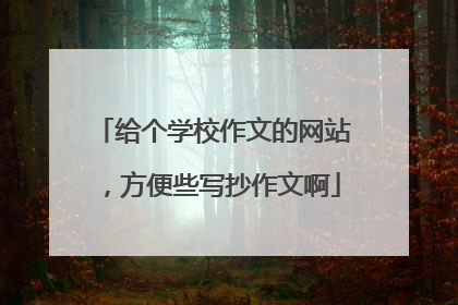 给个学校作文的网站,方便些写抄作文啊