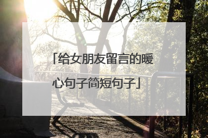 给女朋友留言的暖心句子简短句子