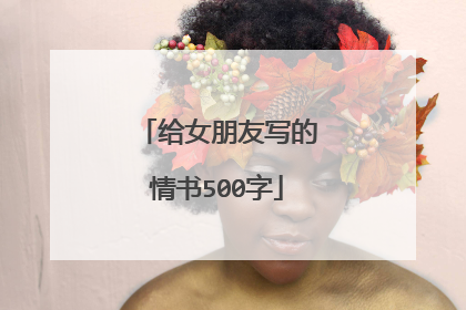 给女朋友写的情书500字