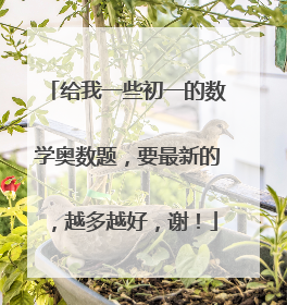 给我一些初一的数学奥数题，要最新的，越多越好，谢！