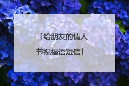 给朋友的情人节祝福语短信