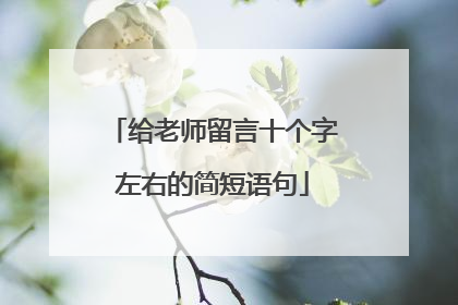 给老师留言十个字左右的简短语句