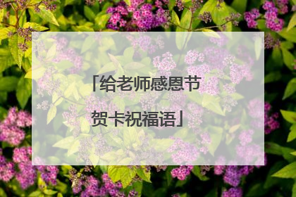 给老师感恩节贺卡祝福语