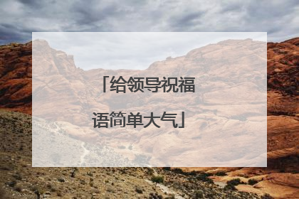 给领导祝福语简单大气