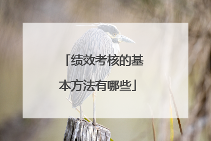 绩效考核的基本方法有哪些
