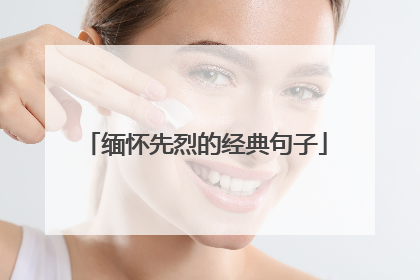 缅怀先烈的经典句子