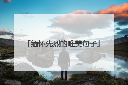缅怀先烈的唯美句子