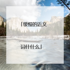 缓慢的近义词什什么